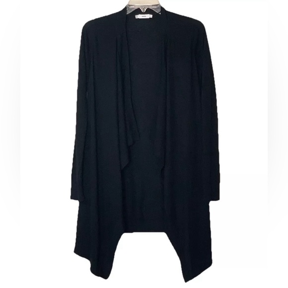 Vince Merino Wool Blend Draped Waterfall Cardigan Sweater in Black Size XS - Picture 10 of 10